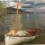 bateau à voile et avirons en bois